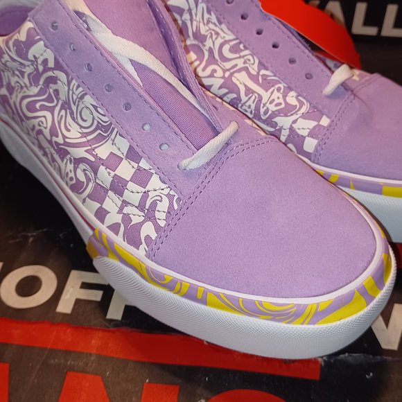 Vans Old Skool Men's 8/Women’s 9.5 stacked Wavy Daze Sheer Lilac VN0A4U15BD9 - Picture 4 of 12